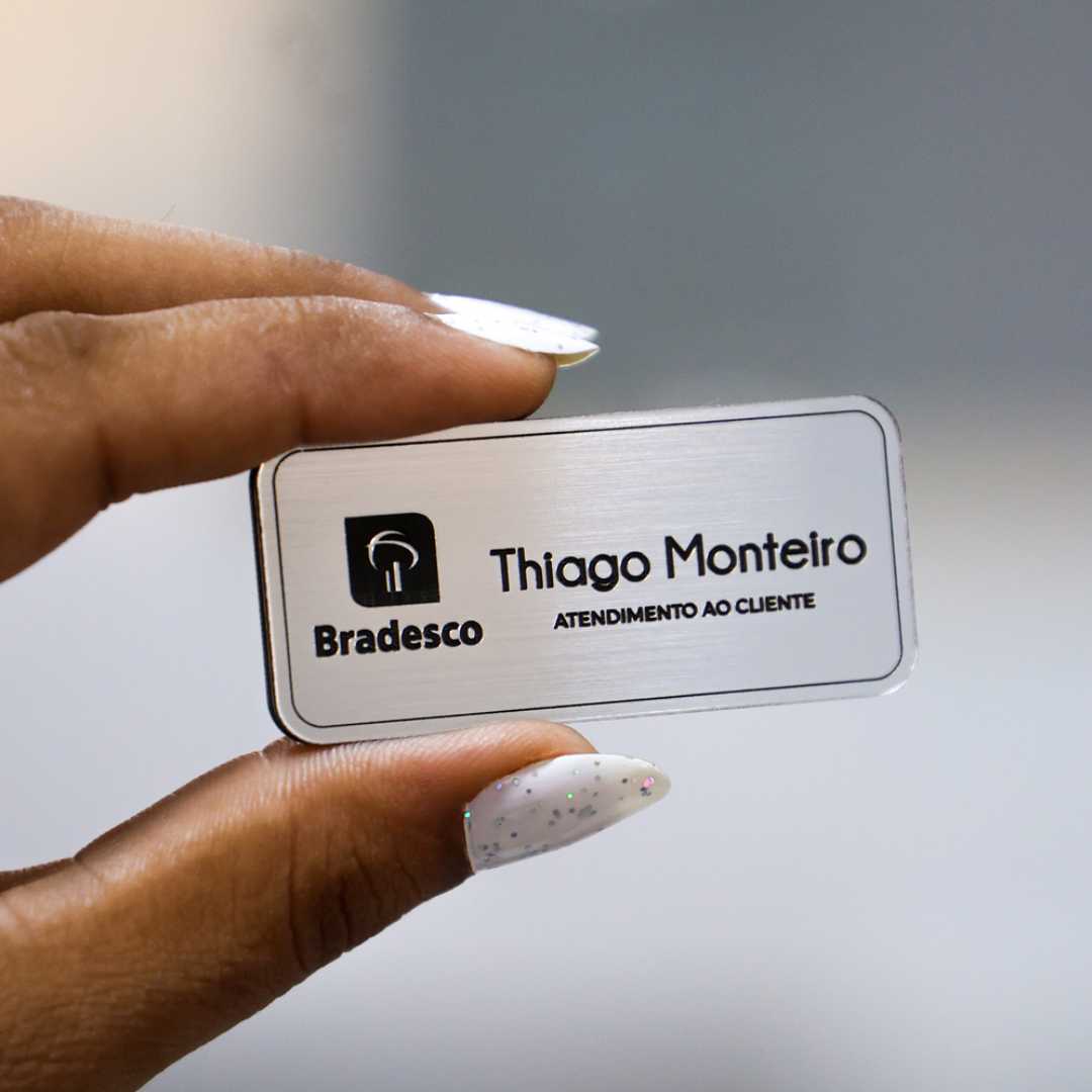 Broche Personalizado Linha Aço Escovado - Imagem 2